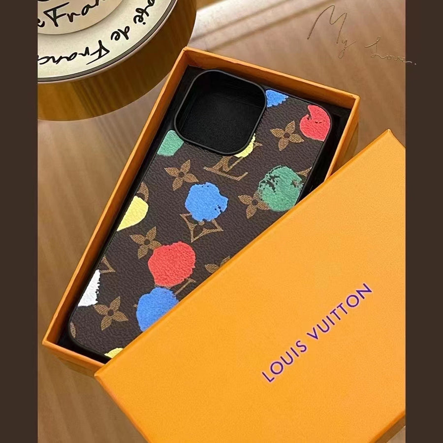 Luxury Multi-Color Monogram Phone Case for iPhone