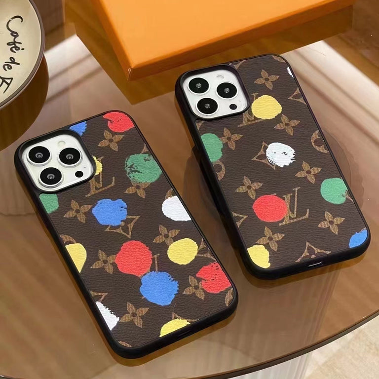 Luxury Multi-Color Monogram Phone Case for iPhone