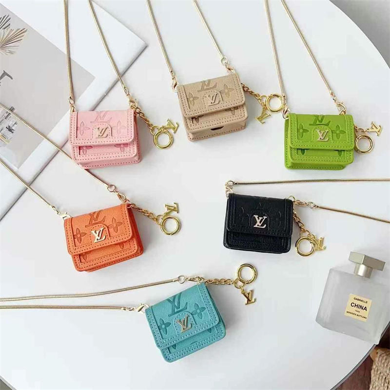 Luxury Leather AirPods Case | Designer Protective Cover with Clip