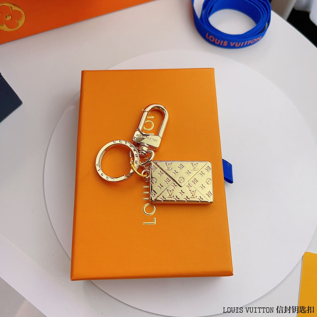 Luxury Key Chain Gold Envelope