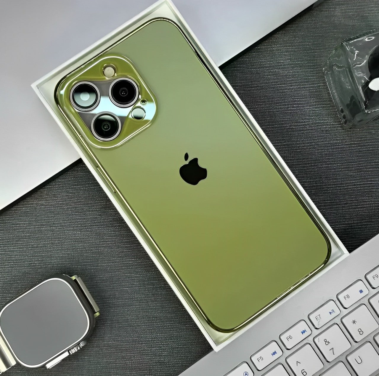 Electroplated Matte Acrylic Lend design Tempered Glass For iPhone 16 15 14