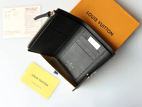Luxury Brand Wallet Black Monogram Card Holder