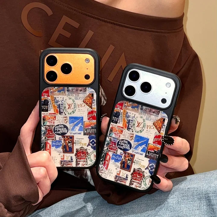 Vintage Travel Collage Luxury Case for iPhone 14-17