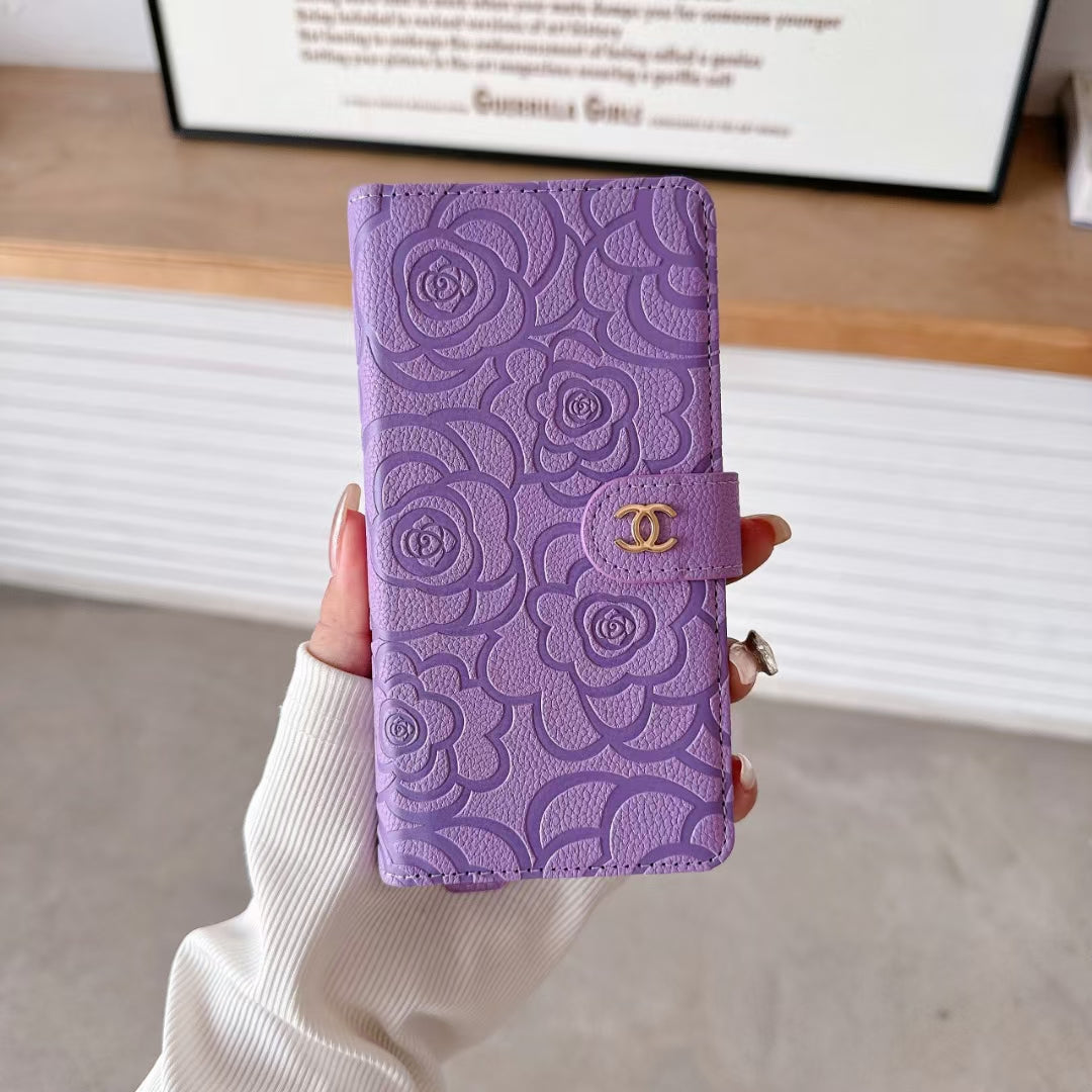 Chanel Genuine Leather Wallet Leather Crossbody Bag Apple iPhone Case