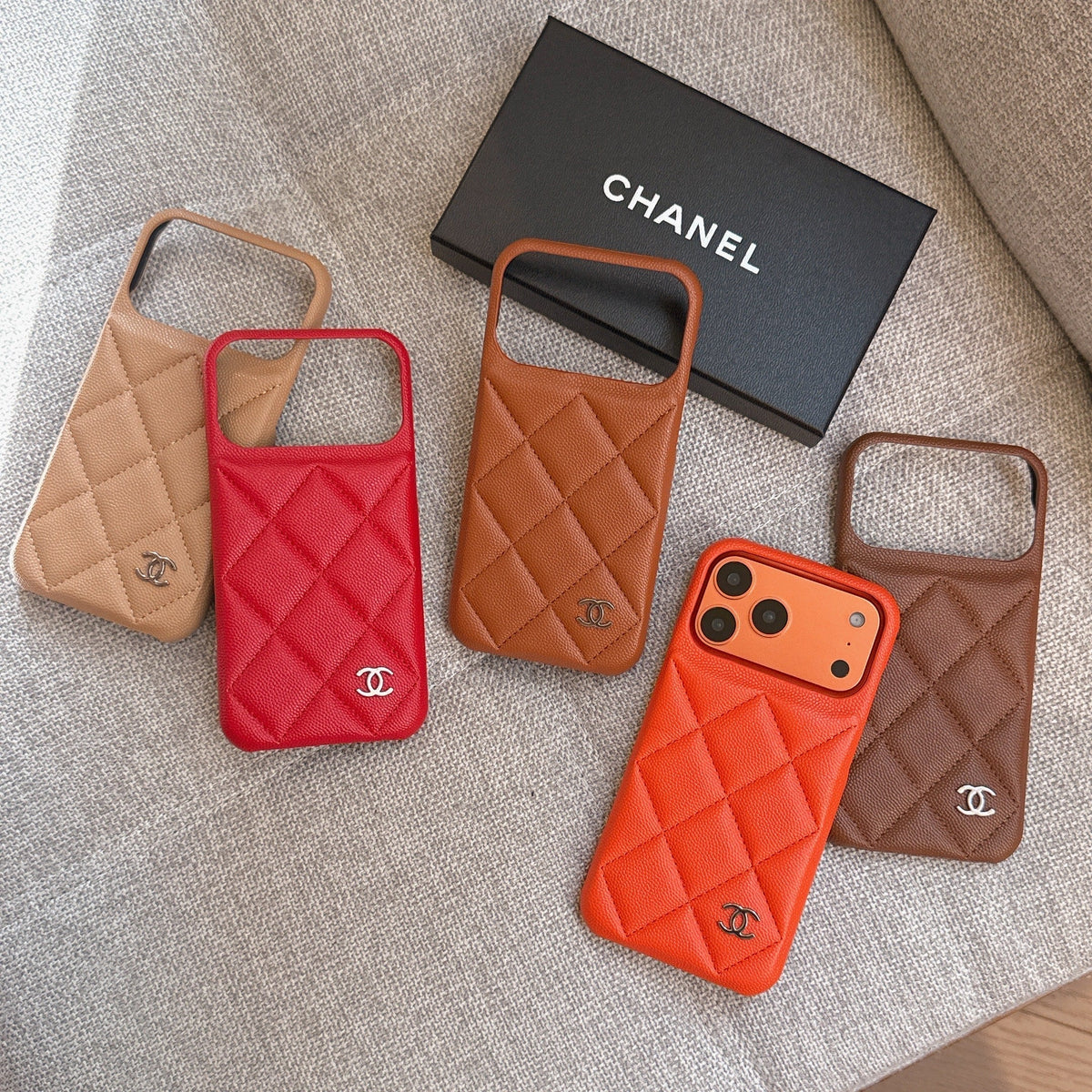 CHN Classic Diamond Quilted Leather Case