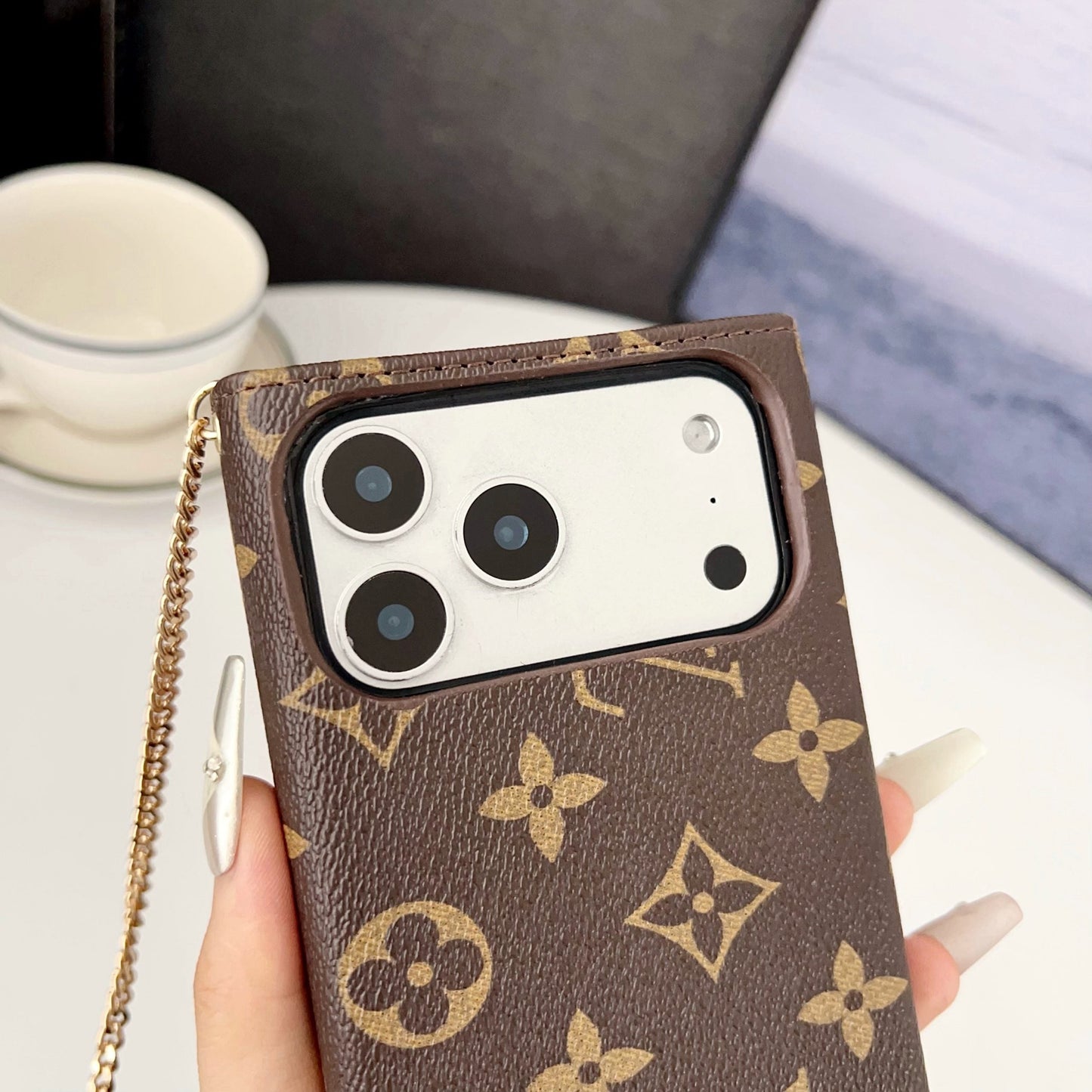 Crossbody Wallet Bag LV Style Case for iPhone 13-17 Series