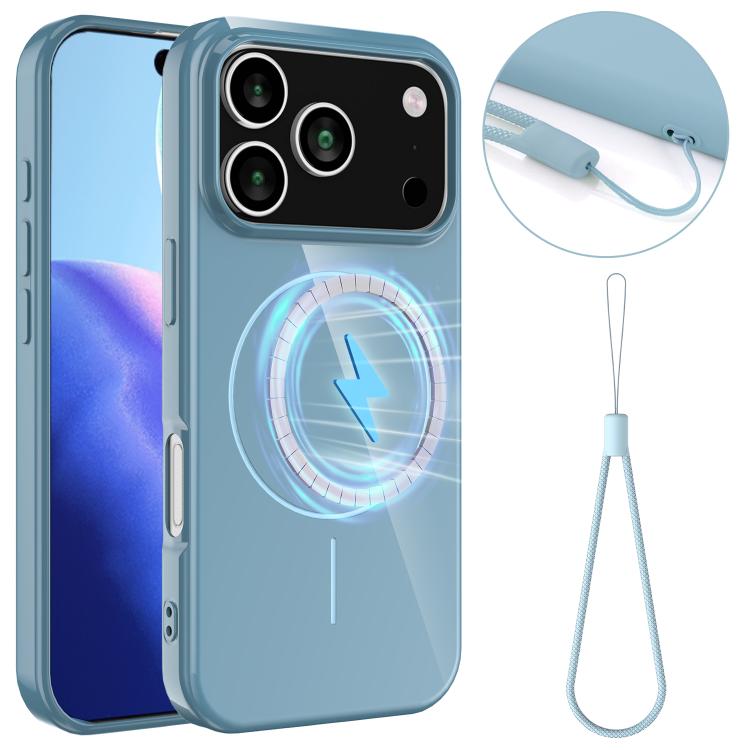 Glossy TPU Shockproof Phone Case with Lanyard For iPhone 17 / 16 / 15 / 14