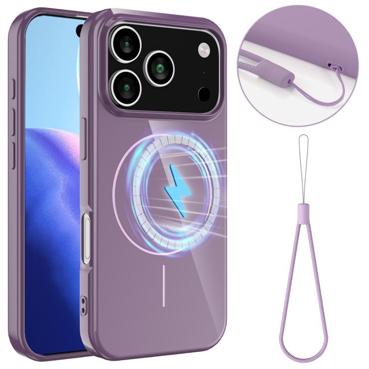 Glossy TPU Shockproof Phone Case with Lanyard For iPhone 17 / 16 / 15 / 14
