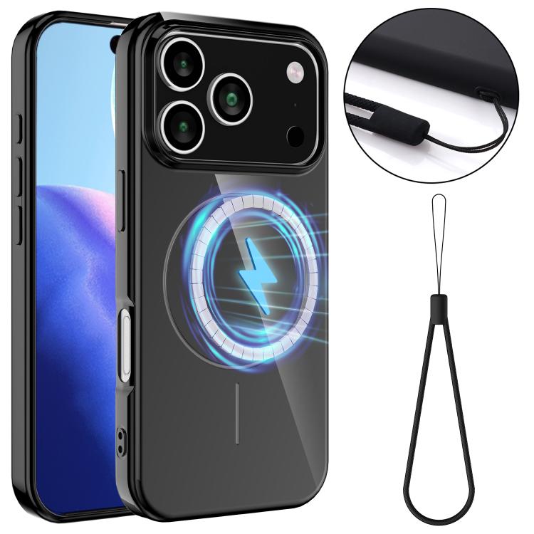 Glossy TPU Shockproof Phone Case with Lanyard For iPhone 17 / 16 / 15 / 14