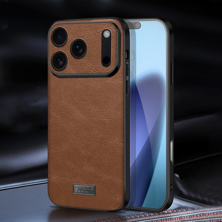 Shockproof TPU Hybrid Handmade Leather Phone Case For iPhone 17 / 16 / 15 / 14