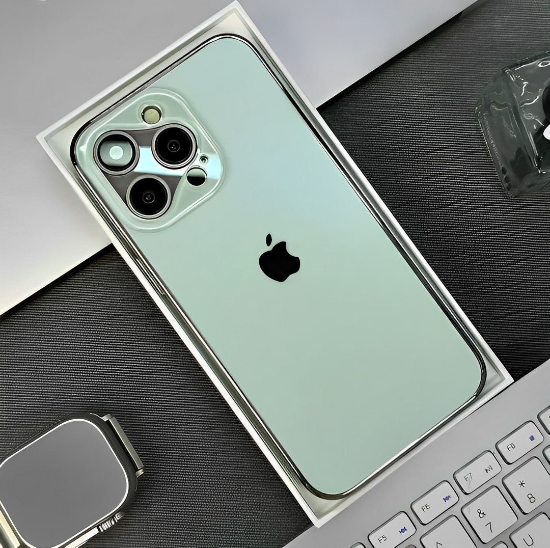 Electroplated Matte Acrylic Lend design Tempered Glass For iPhone 16 15 14