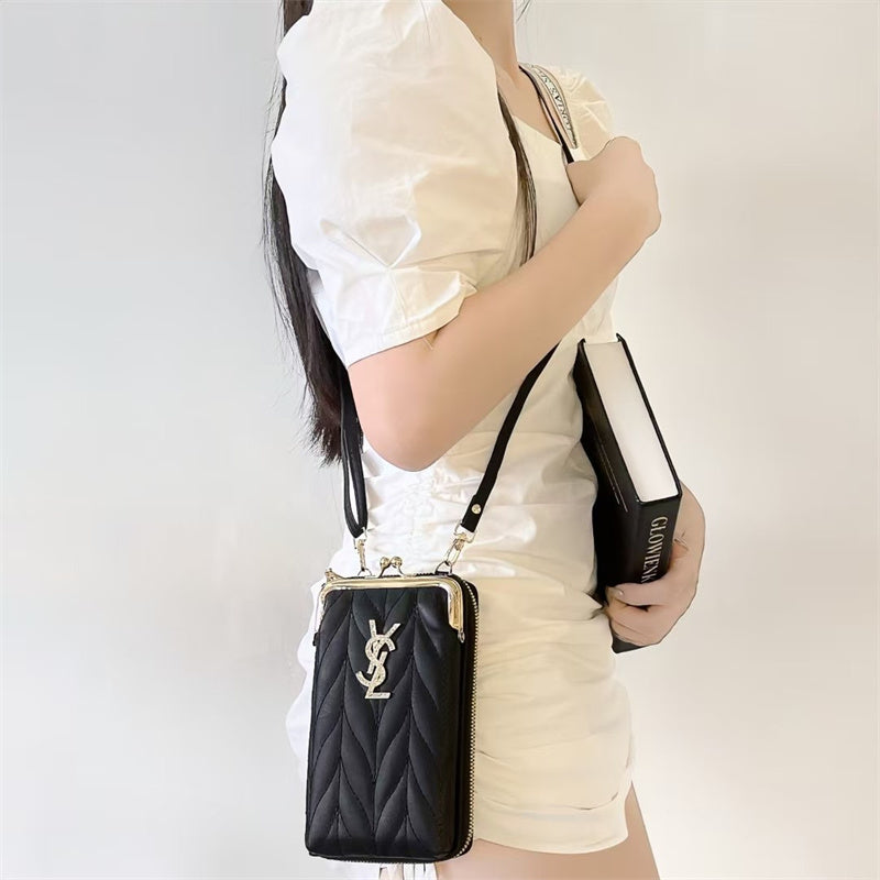 Elegant YSL genuine leather crossbody bag