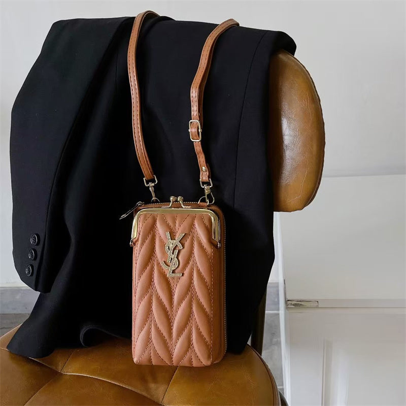 Elegant YSL genuine leather crossbody bag