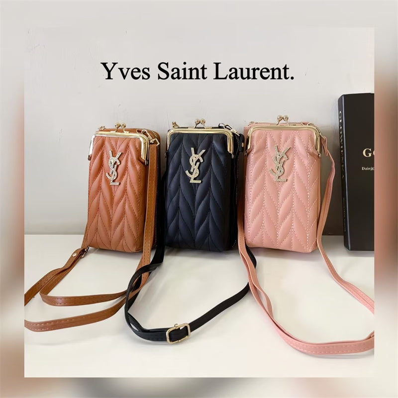 Elegant YSL genuine leather crossbody bag