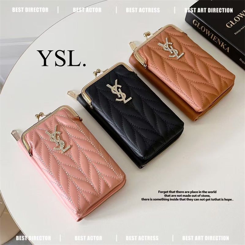 Elegant YSL genuine leather crossbody bag