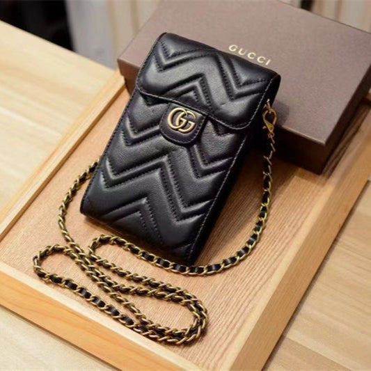 Elegant GG genuine leather crossbody bag