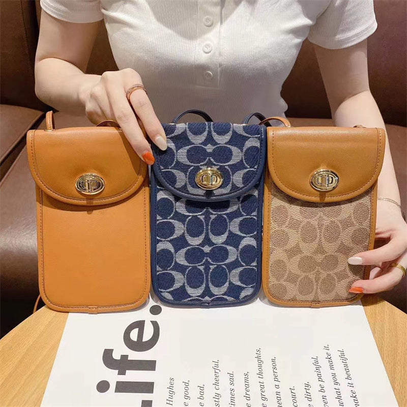 Elegant Coach genuine leather crossbody bag