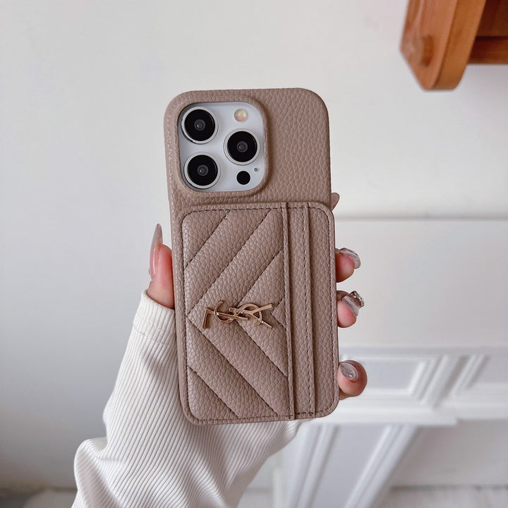 Saint Card Bag Leather iPhone Case