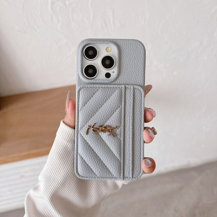 Saint Card Bag Leather iPhone Case