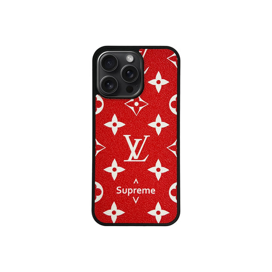 LV Red Monogram MagSafe Case for iPhone 12-17 Series