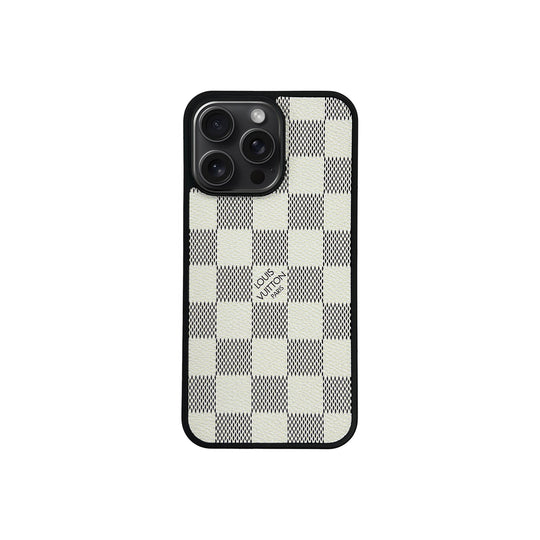LV White Classic MagSafe Case for iPhone 12-17 Series