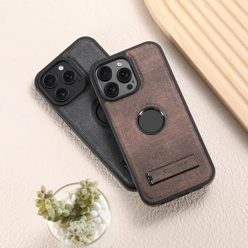 Cowboy Patterned Leather Phone Case for iPhone 16 15 14
