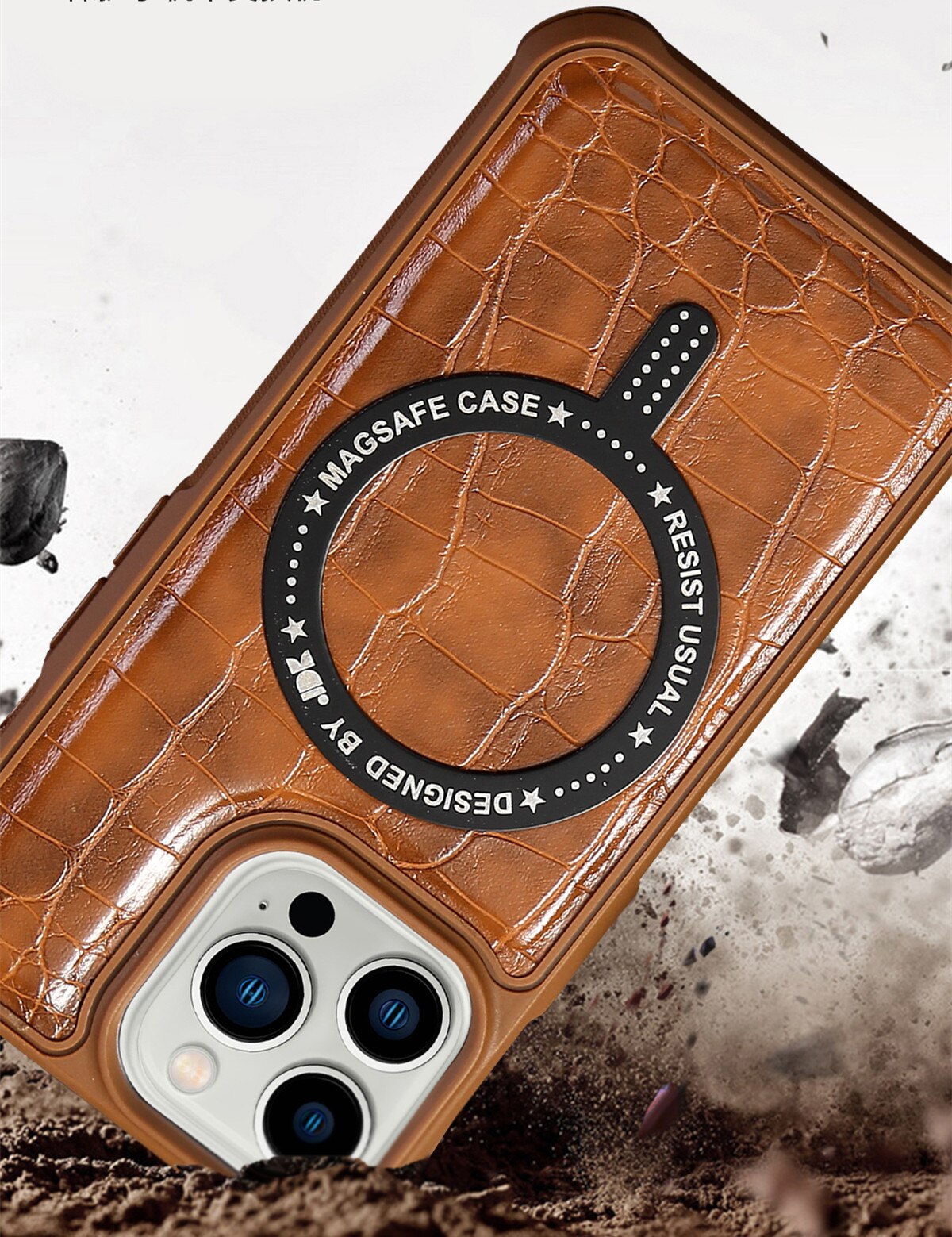 Magnetic Leather Case For iPhone 14 13 12 series - theroxymob