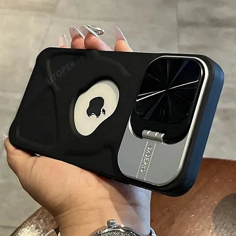 Fashion Logo Hole Magnetic Wireless Charging Case for iPhone