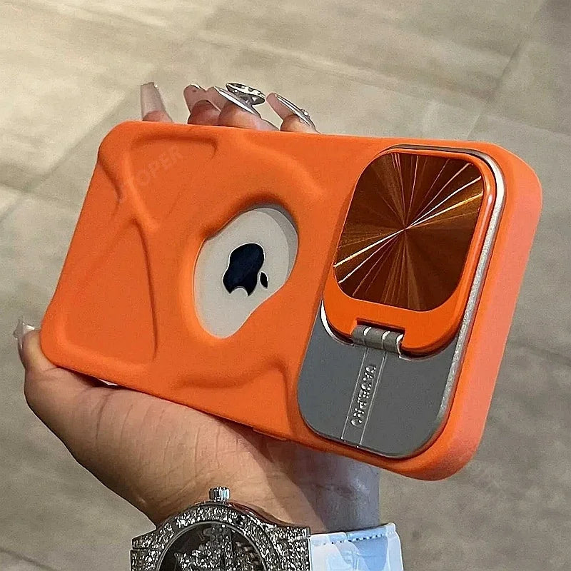 Fashion Logo Hole Magnetic Wireless Charging Case for iPhone