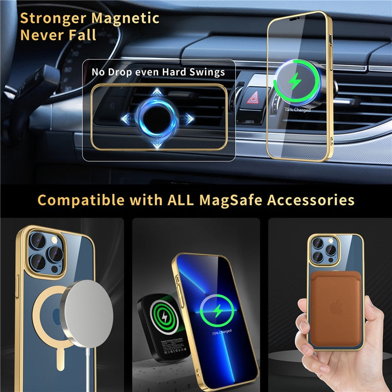 Magnetic MagSafe Clear Case for iPhone 14 series - theroxymob