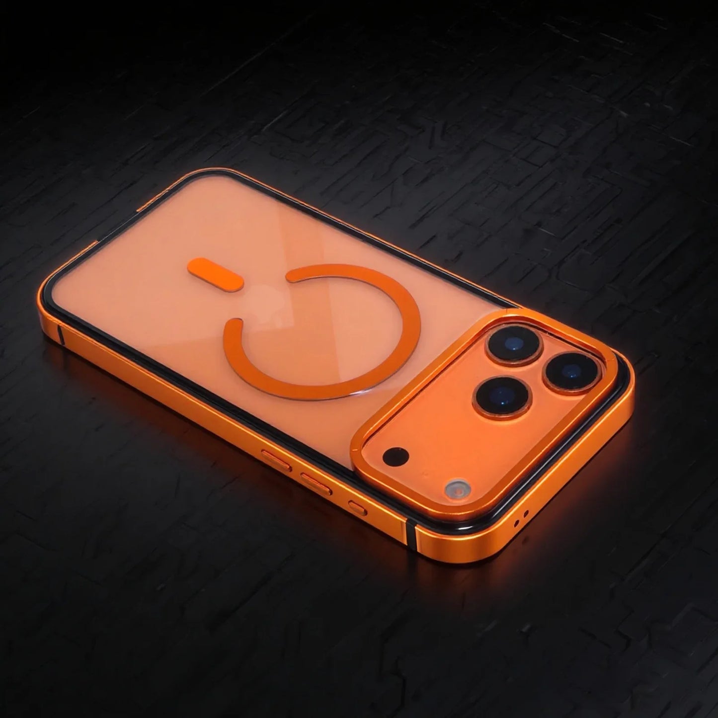 High-End Metal Frame Phone Case Magnetic Charging HD For iPhone 17 / 16 / 15 / 14