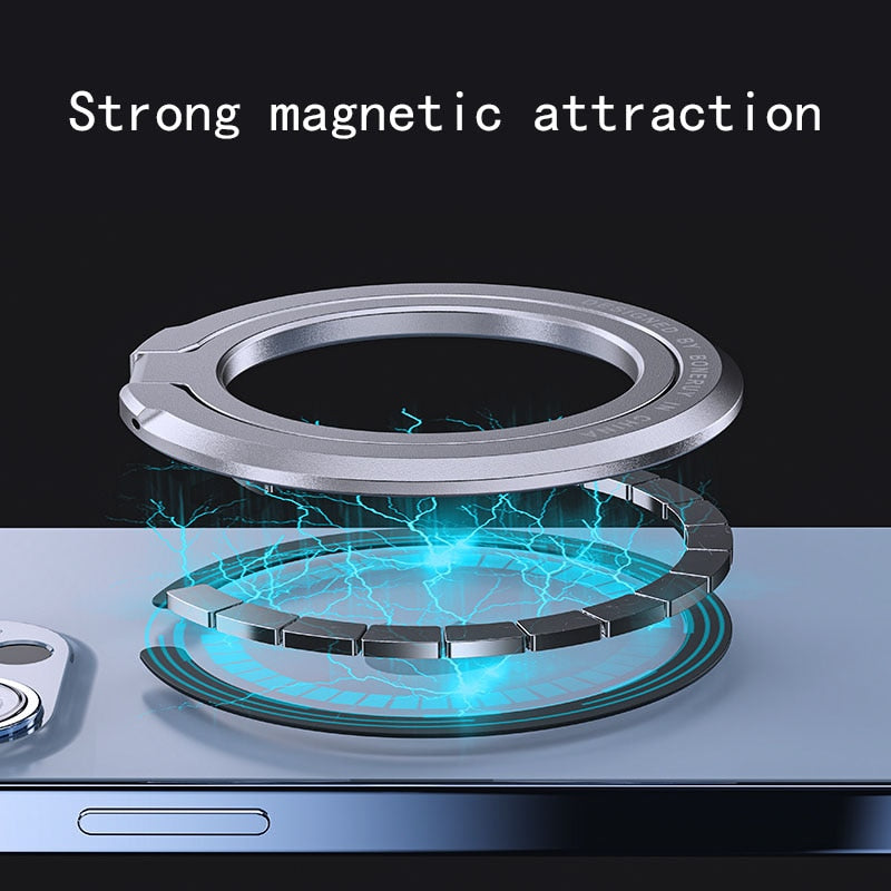 Magnetic Cell Phone Ring Holder MagSafe Removable For iPhone 14 13 - theroxymob