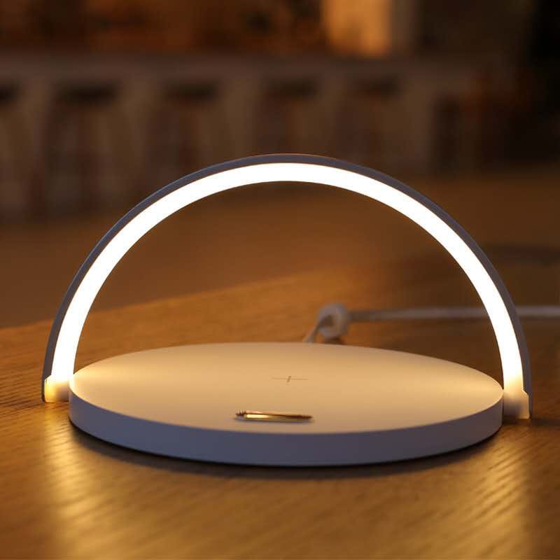 10W Qi Fast Wireless Charger Table Night Light For iPhone 13/ 12/ 11 /XR Mobile Phone Charging Holder LED Desk Lamp Phone Stand - theroxymob