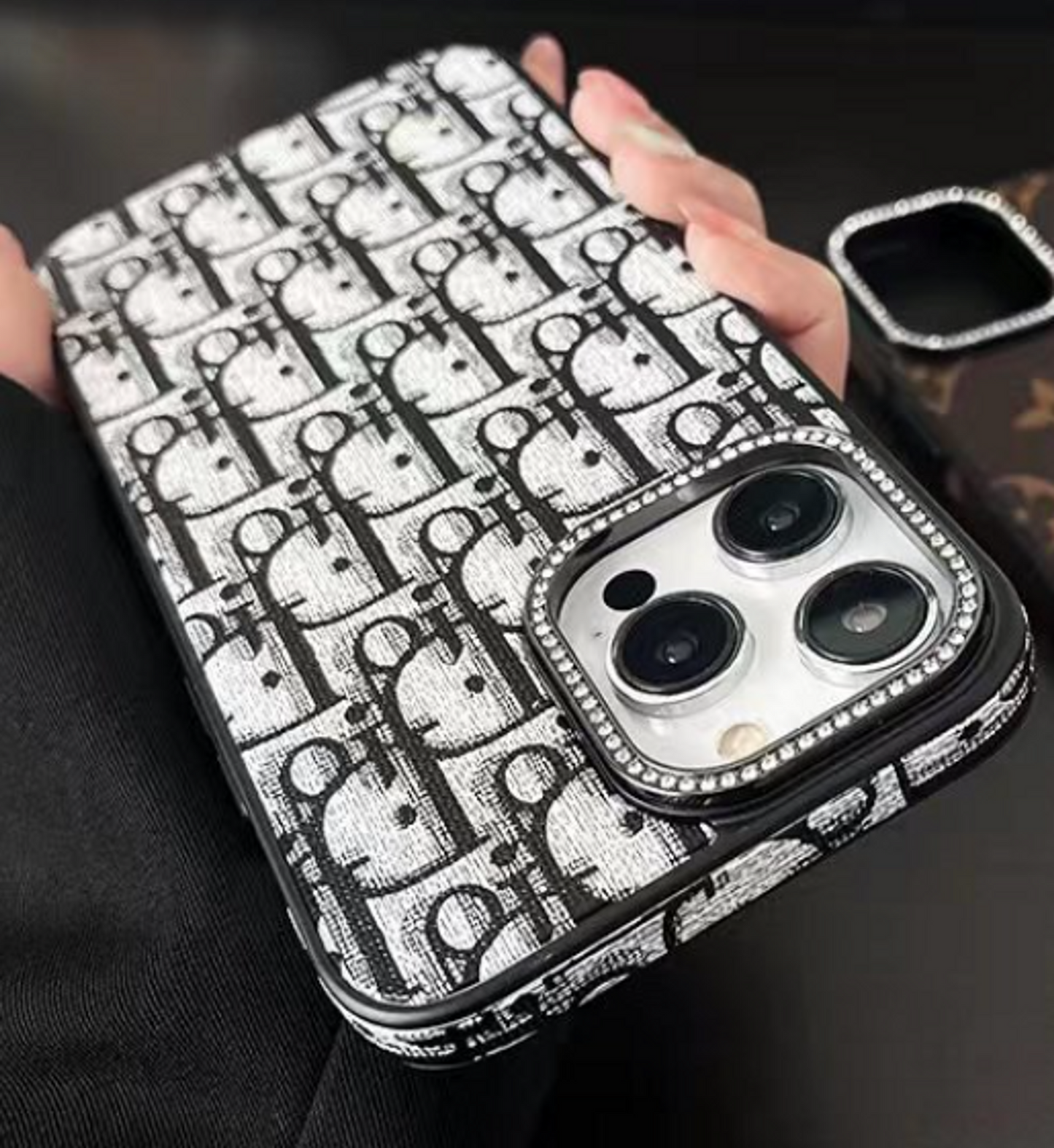 Luxury Brand Vertical Belt Stitched Case Cover For iPhone