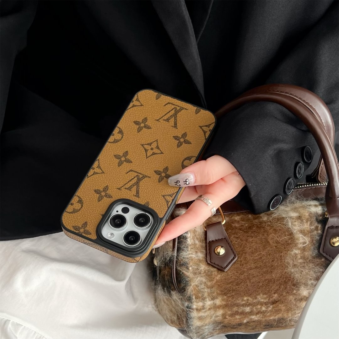 Luxury Brand Leather Case For iPhone Series