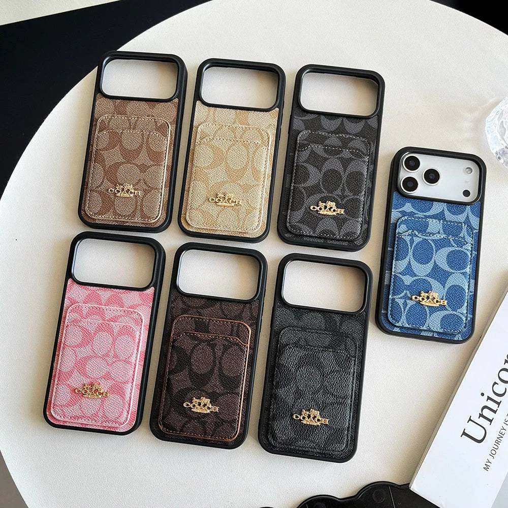 Luxury Case Modern Heritage Card Holder for iPhone 12-17 Series