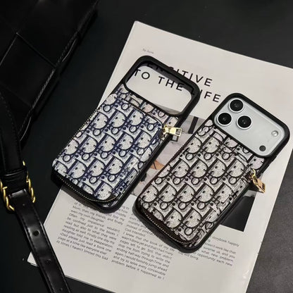 Dior Luxury iPhone Case Card Slot For iPhone 12-18