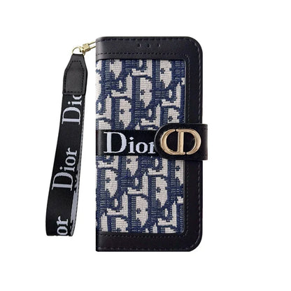 Dior iPhone Case With Card Holder And Wrist Strap