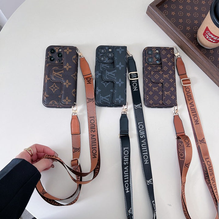 Side Card Holder Crossbody iPhone Case