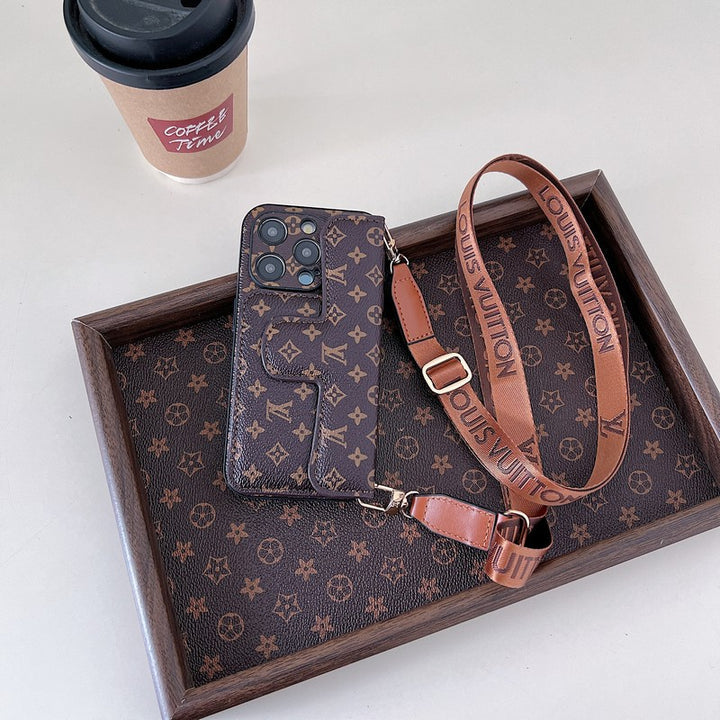 Side Card Holder Crossbody iPhone Case