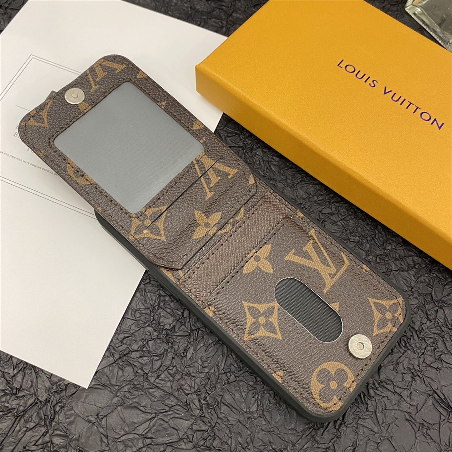 CLASSIC  CANVAS APPLE IPHONE DAUPHINE CARD HOLDER WALLET CASE