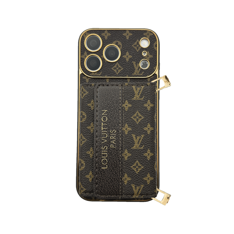 Luxury Lv Leather Phone Case with Wallet for iPhone 13-18 Pro & Pro Max