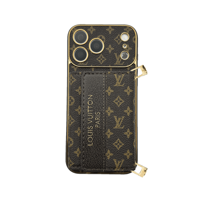 Luxury Lv Leather Phone Case with Wallet for iPhone 13-18 Pro & Pro Max
