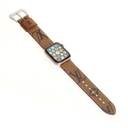 LEATHER MONOGRAM CANVAS APPLE WATCH STRAP