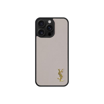 Luxury Phone Case with Gold Logo for iPhone 12-17