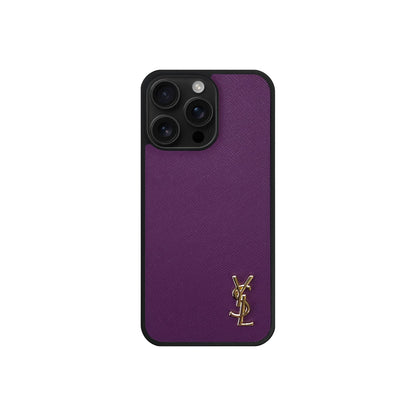 Luxury Phone Case with Gold Logo for iPhone 12-17