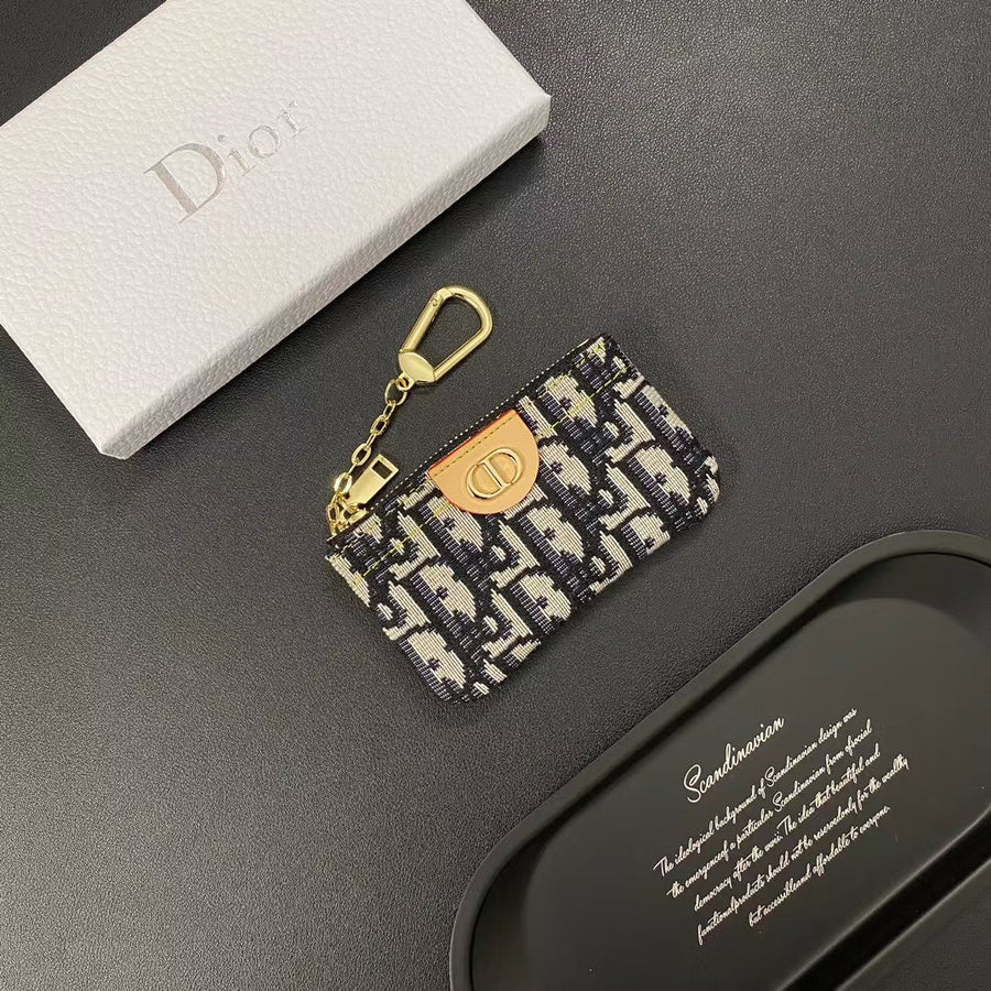 Chic Monogram Mini Pouches with Keychain Clips