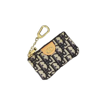 Chic Monogram Mini Pouches with Keychain Clips