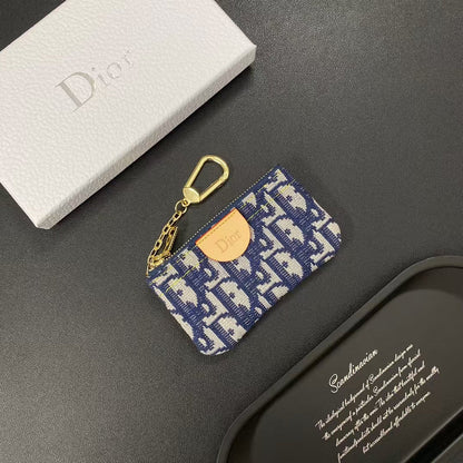 Chic Monogram Mini Pouches with Keychain Clips
