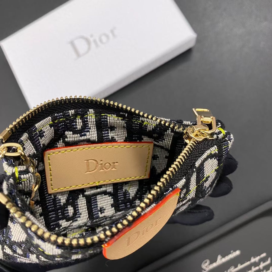 Chic Monogram Mini Pouches with Keychain Clips